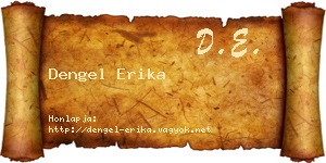 Dengel Erika névjegykártya